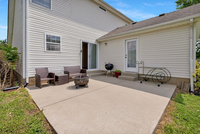 517 Wildwood Dr, Smyrna, TN 37167 - back of property featuring a patio area and a fire pit