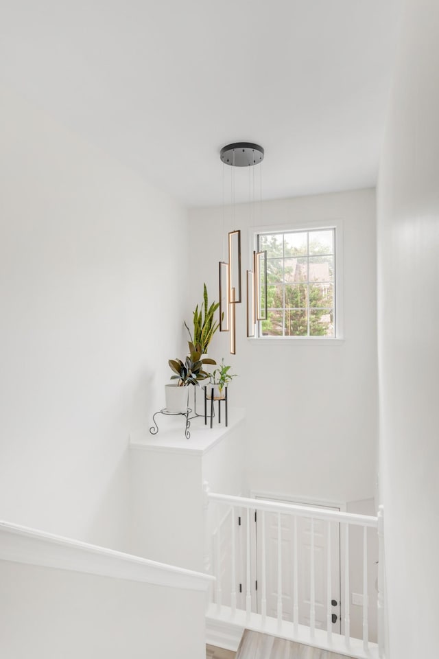 interior space featuring an upstairs landing