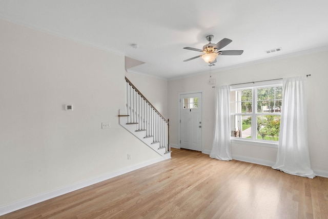 4325 Ashland City Hwy Unit 8, Nashville, TN 37218 - entryway featuring baseboards, light wood-type flooring, stairs, and visible vents