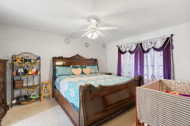 bedroom featuring a ceiling fan