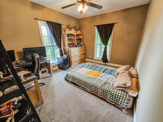 2971 Ownby Rd, Lewisburg, TN 37091 - carpeted bedroom with a ceiling fan