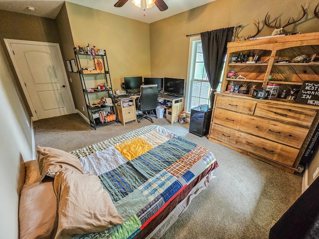 2971 Ownby Rd, Lewisburg, TN 37091 - bedroom with carpet floors and a ceiling fan