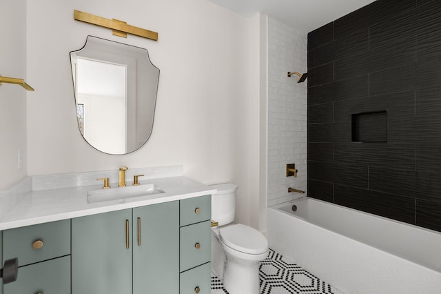6120 Bresslyn Rd, Nashville, TN 37205 - full bathroom with vanity, bathing tub / shower combination, and tile patterned flooring