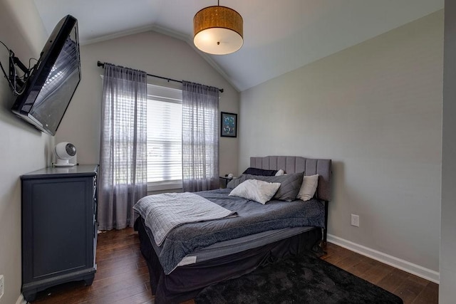 111 Thacker Dr, Portland, TN 37148 - bedroom with wood finished floors, baseboards, and lofted ceiling