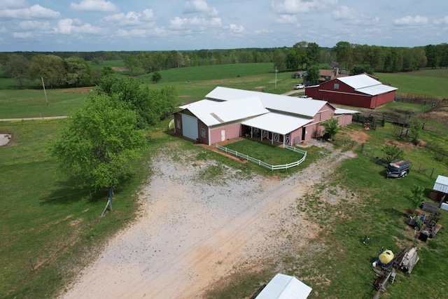 bird's eye view featuring a rural view