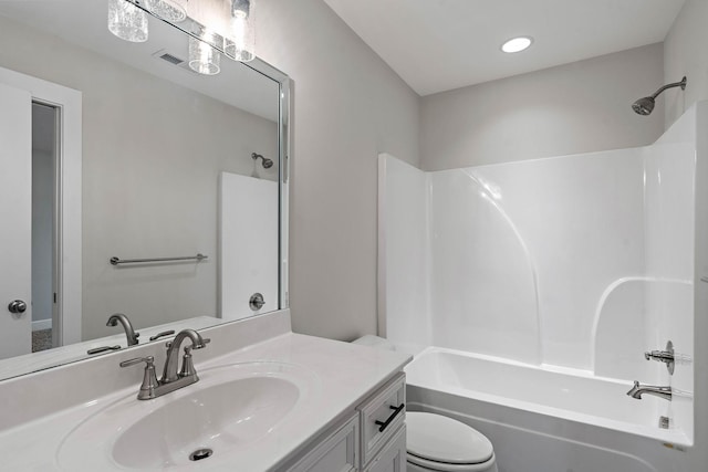 1209 Janie Sue Ct, Lebanon, TN 37087 - bathroom featuring shower / bath combination, toilet, and vanity
