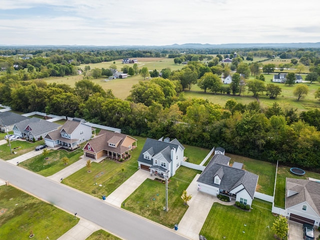 aerial view with a residential view