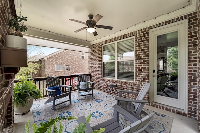 6006 Trotwood Ln, Spring Hill, TN 37174 - view of patio / terrace featuring a ceiling fan and outdoor lounge area