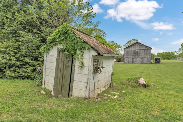 view of shed