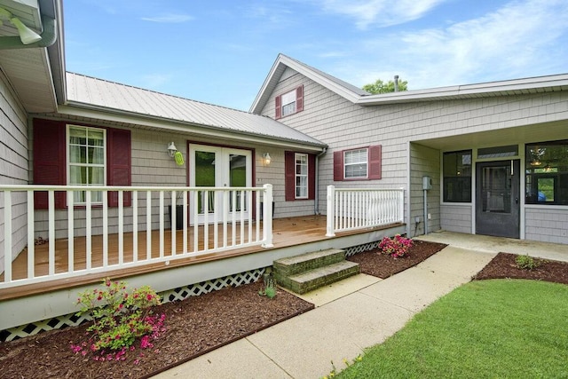 1121 Walnut Grove Church Rd, Dayton, TN 37321 - doorway to property featuring a deck and metal roof