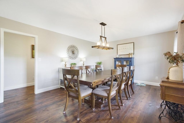 1121 Walnut Grove Church Rd, Dayton, TN 37321 - dining area featuring baseboards and dark wood-style floors