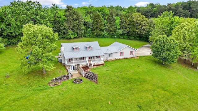 1121 Walnut Grove Church Rd, Dayton, TN 37321 - birds eye view of property with a forest view