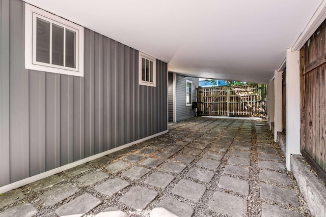 view of patio / terrace featuring fence