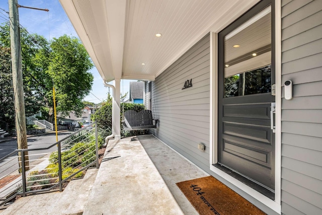 view of patio / terrace featuring covered porch