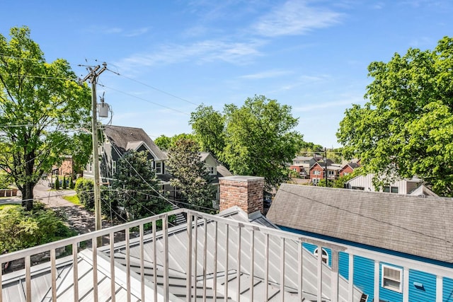 balcony with a residential view
