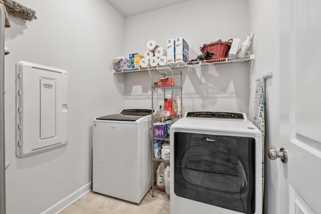 4326 Bomeadows Dr, Murfreesboro, TN 37128 - washroom with separate washer and dryer, baseboards, and laundry area