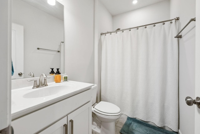 4326 Bomeadows Dr, Murfreesboro, TN 37128 - bathroom featuring toilet, a shower with curtain, and vanity