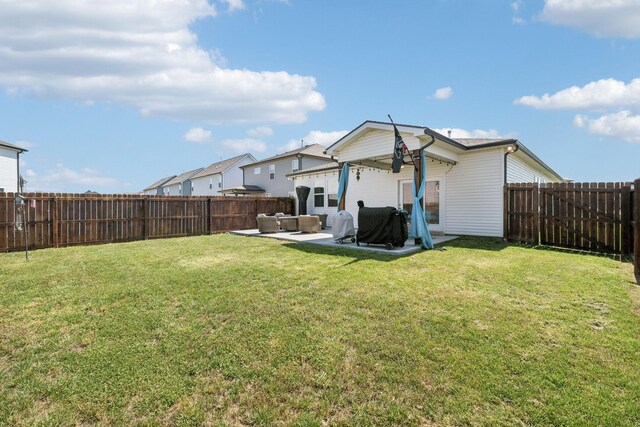 4326 Bomeadows Dr, Murfreesboro, TN 37128 - back of property featuring a patio, a fenced backyard, a yard, and an outdoor hangout area