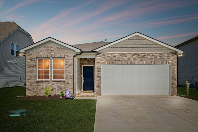 4326 Bomeadows Dr, Murfreesboro, TN 37128 - ranch-style home featuring brick siding, a garage, a yard, and concrete driveway