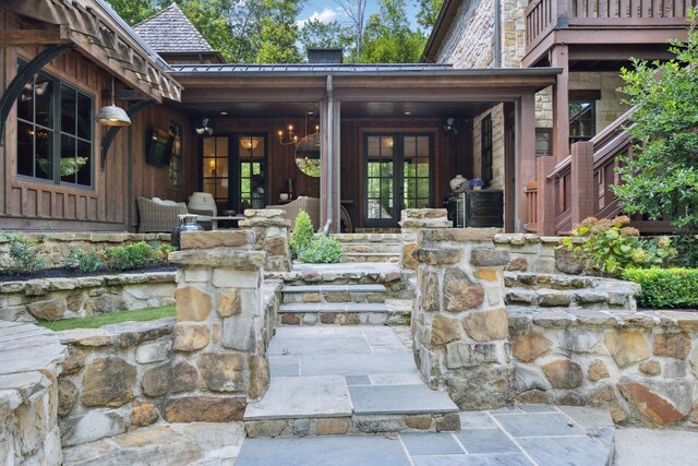 5715 Greenbrier Rd, Franklin, TN 37064 - entrance to property with covered porch and metal roof