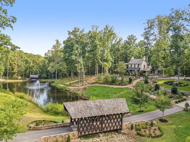 5715 Greenbrier Rd, Franklin, TN 37064 - view of home's community featuring a water view, a view of trees, and a yard