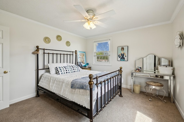 921 Cooks Rd, Mount Juliet, TN 37122 - bedroom with baseboards, ornamental molding, and carpet flooring