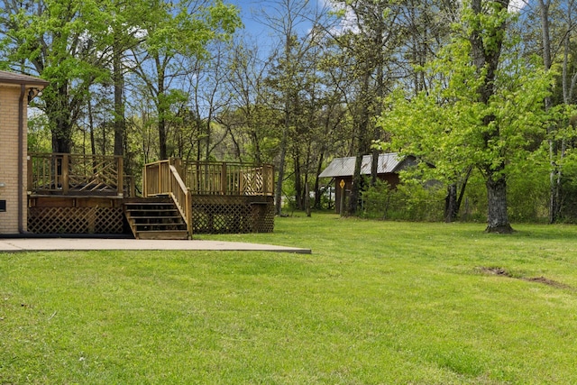 921 Cooks Rd, Mount Juliet, TN 37122 - view of yard with a wooden deck