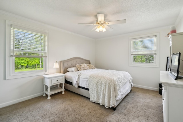 921 Cooks Rd, Mount Juliet, TN 37122 - bedroom featuring baseboards, multiple windows, ornamental molding, and light colored carpet