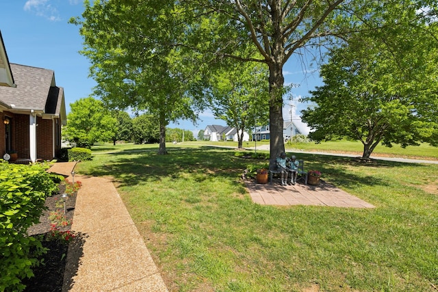 view of yard with a patio