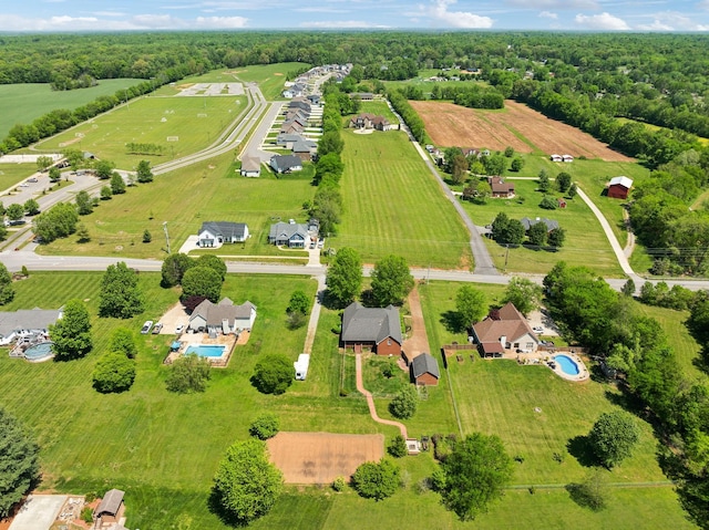drone / aerial view featuring a rural view