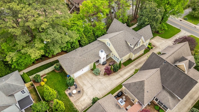 aerial view featuring a residential view