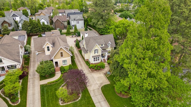 bird's eye view with a residential view