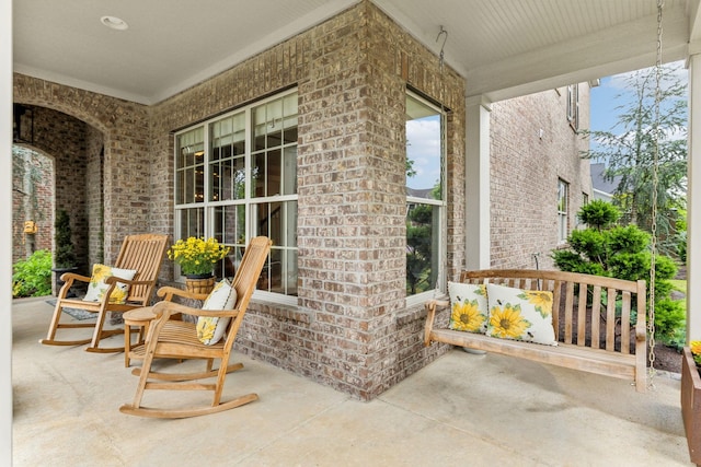 view of patio / terrace featuring covered porch