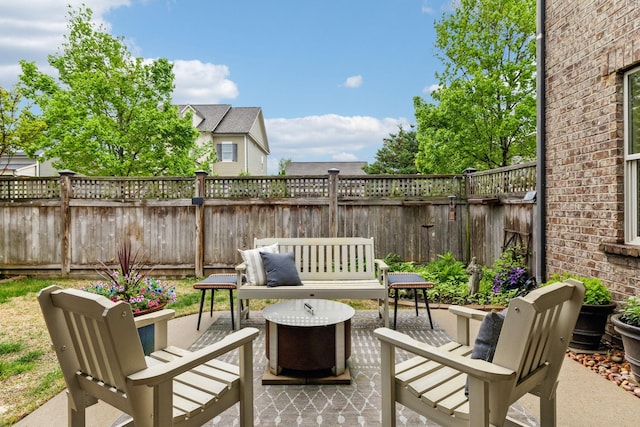 view of patio / terrace with fence