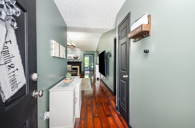 1904 Portway Rd, Spring Hill, TN 37174 - hallway featuring a textured ceiling and dark wood finished floors