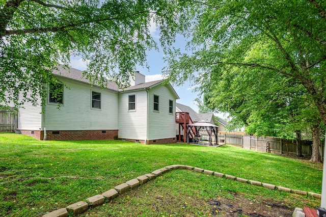 1904 Portway Rd, Spring Hill, TN 37174 - rear view of property featuring crawl space, a gazebo, a chimney, and a shingled roof