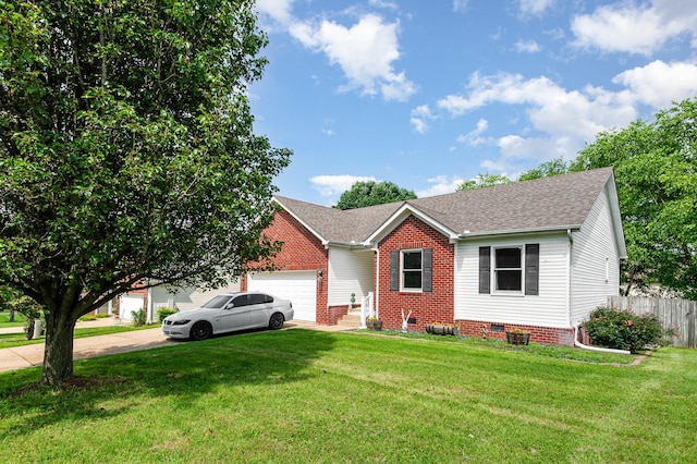 1904 Portway Rd, Spring Hill, TN 37174 - view of front facade with a garage, a shingled roof, driveway, and brick siding