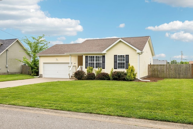 817 Stableford Rd, Oak Grove, KY 42262 - single story home featuring a garage, a front lawn, fence, and concrete driveway