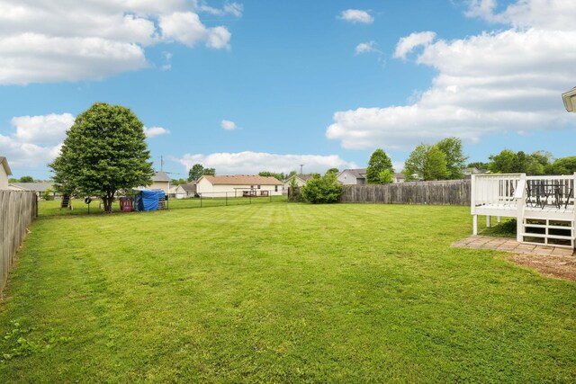 817 Stableford Rd, Oak Grove, KY 42262 - view of yard featuring a fenced backyard and a wooden deck