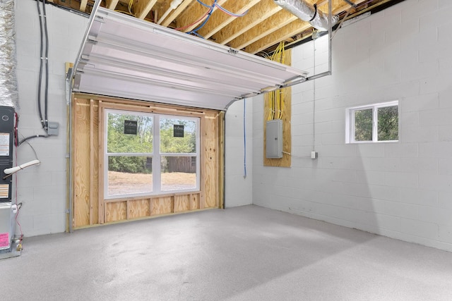 795 Lowery Ln, Mcminnville, TN 37110 - garage featuring concrete block wall and electric panel