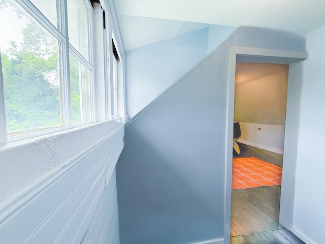hallway featuring wood finished floors
