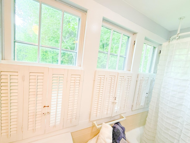interior space featuring a wealth of natural light