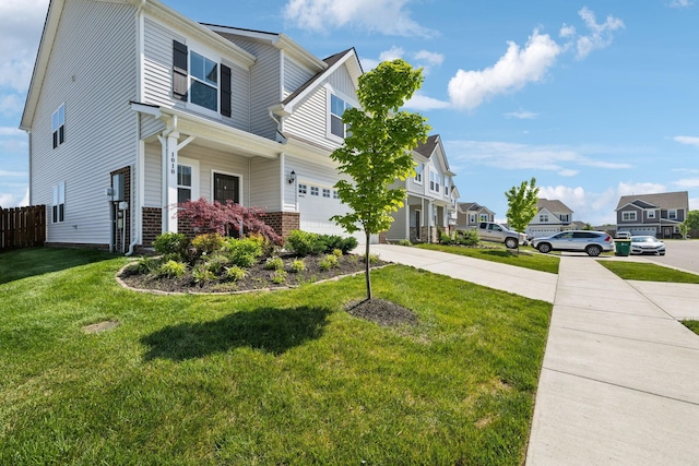 1010 Baltusrol Ln, Lebanon, TN 37087 - view of home's exterior with fence, a residential view, a garage, a lawn, and driveway