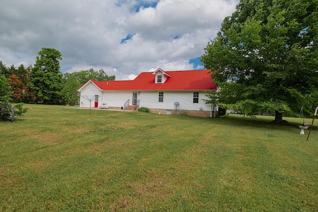 160 Robert E Lee Dr, Manchester, TN 37355 - exterior space featuring a yard, crawl space, and metal roof