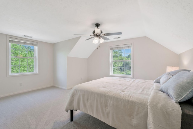 1780 Warren Hollow Rd, Nolensville, TN 37135 - bedroom with lofted ceiling, multiple windows, carpet flooring, baseboards, and a ceiling fan