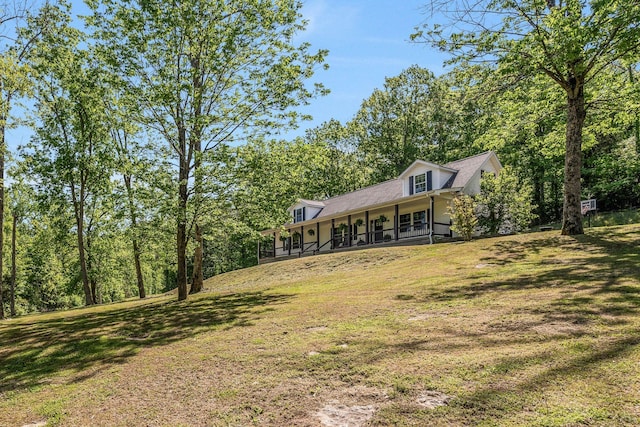 1780 Warren Hollow Rd, Nolensville, TN 37135 - view of front facade with covered porch and a front yard