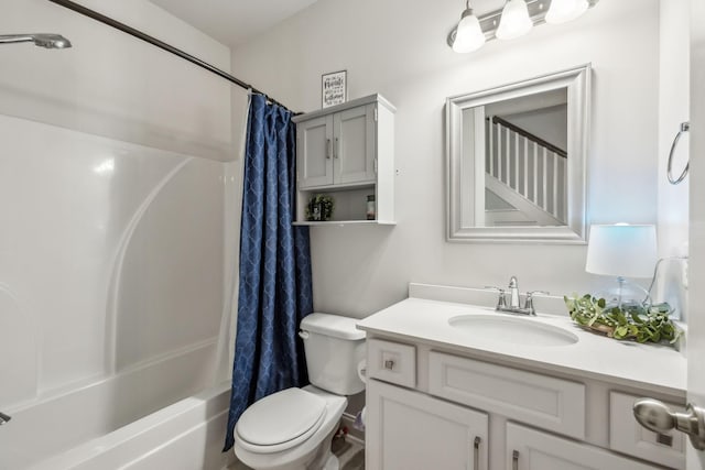 4015 John Marsh Rd, Spring Hill, TN 37174 - full bathroom with toilet, shower / bath combination with curtain, and vanity