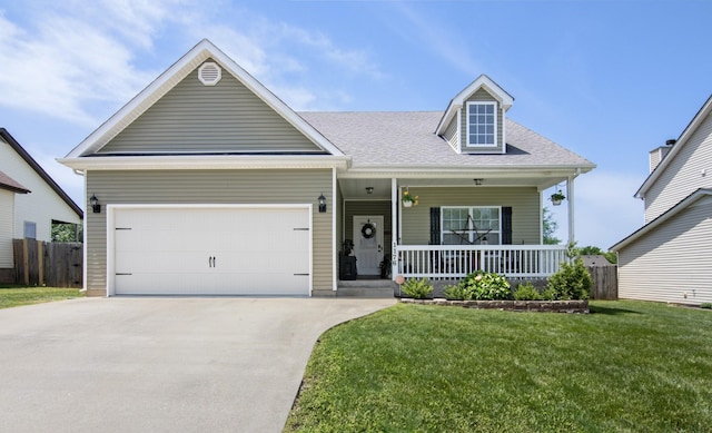 1176 Meachem Dr, Clarksville, TN 37042 - view of front of home with a porch, driveway, a garage, and a shingled roof