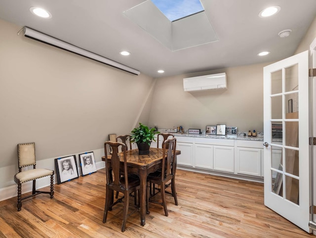 305 Davidson Rd, Nashville, TN 37205 - dining room featuring recessed lighting, light wood finished floors, and a wall unit AC