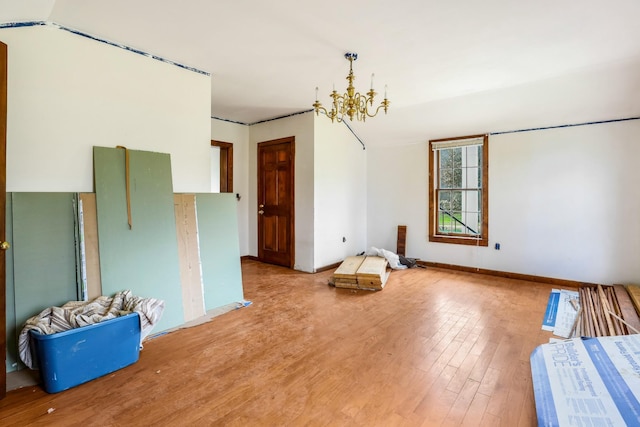 5506 Lickton Pike, Goodlettsville, TN 37072 - interior space with baseboards, a notable chandelier, and light wood finished floors
